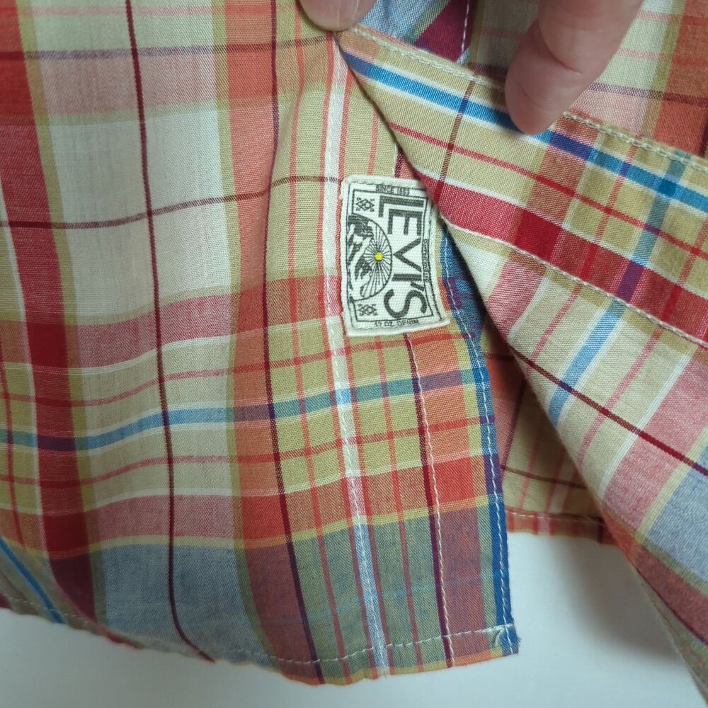 Levi's Strauss & Co. Men's Plaid Long Sleeve Button-Up vintage Shirt X Large - Picture 7 of 15